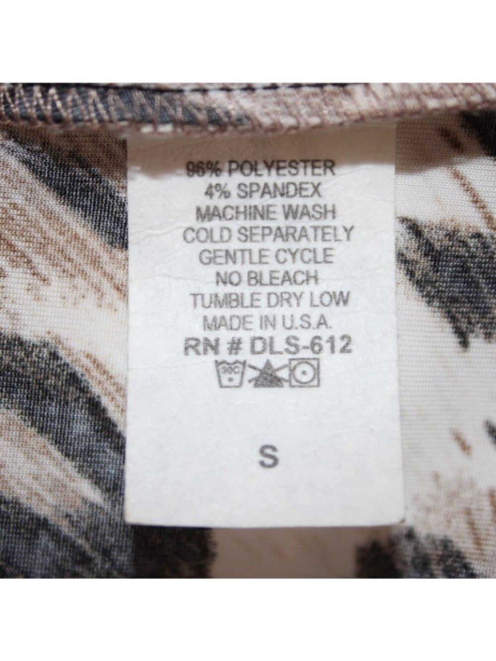 Veronica M Dress Sz S Brown White Animal Print Polyester Spandex Dress - Picture 6 of 9